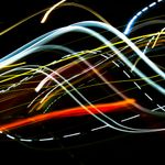 Abstract glowing lines of energy flow